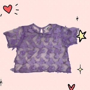 Butterfly appliqué top